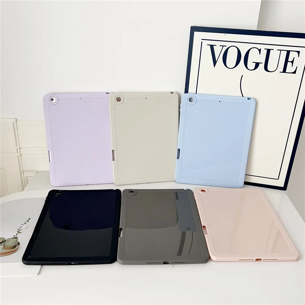 Tablet Case For iPad 9.7-inch (2018)  /  (2017)  /  Air 2 Shockproof Soft TPU Cover with Pencil Holder - Grey - 7