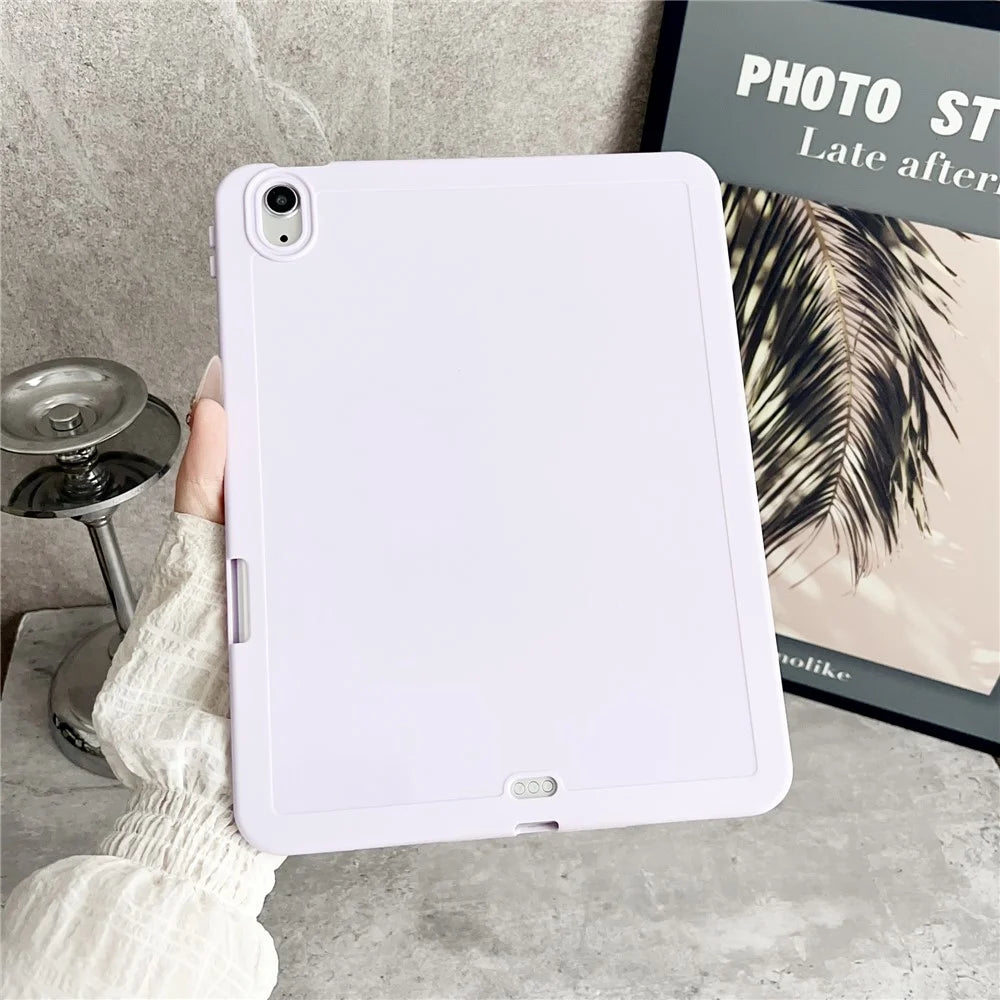 For iPad Air 11 (2026) / (2025) / (2024) Case Shockproof Soft TPU Tablet Cover with Pencil Holder - Purple - 2
