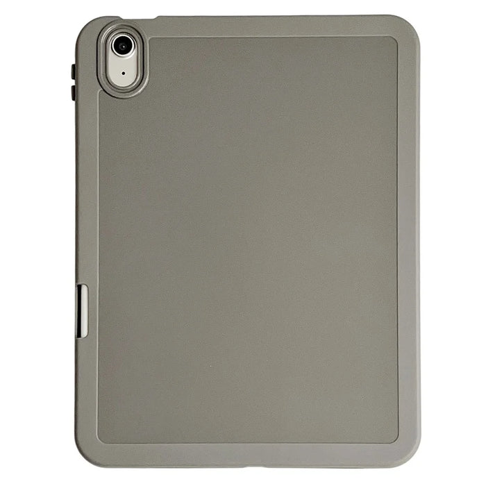 For iPad (2025)  /  10.9 (2022) Case Shockproof Soft TPU Tablet Cover with Pencil Holder - Grey - 1