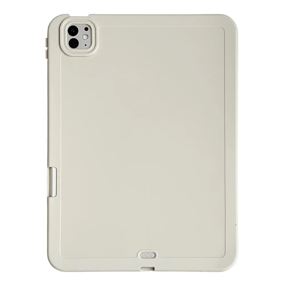 For iPad Pro 11 (2025) / 11 (2024) Case Shockproof Soft TPU Tablet Cover with Pencil Holder - White - 1