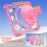 For iPad mini (2024) / (2021) Case Kickstand Hand Strap Imprint PC TPU Acrylic Cover with Shoulder Strap - Pink - 6