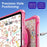 For iPad mini (2024) / (2021) Case Kickstand Hand Strap Imprint PC TPU Acrylic Cover with Shoulder Strap - Pink - 7