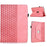 Tablet Case For iPad 10.2 (2020) / (2019) / Air 10.5 inch (2019) / Pro 10.5-inch (2017) Rotating Stand Building Block Imprinted Leather Cover - Pink - 1