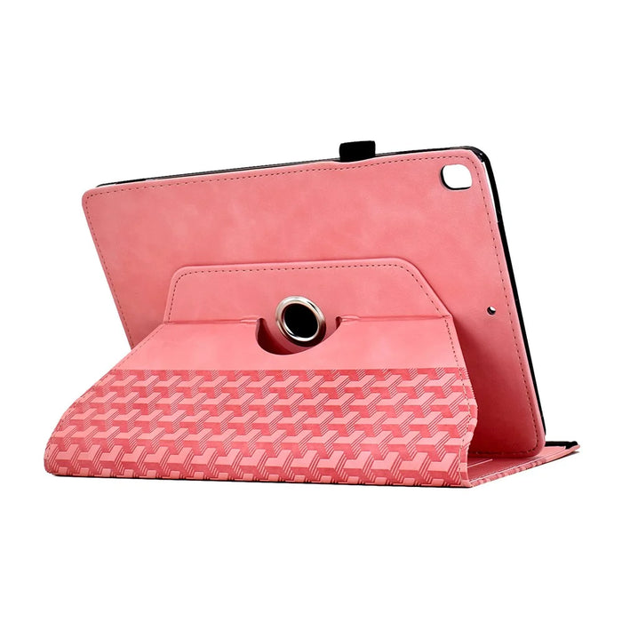 Tablet Case For iPad 10.2 (2020) / (2019) / Air 10.5 inch (2019) / Pro 10.5-inch (2017) Rotating Stand Building Block Imprinted Leather Cover - Pink - 4
