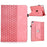 For iPad (2025)  /  10.9 (2022) Case Rotating Stand Building Block Imprinted Leather Tablet Cover - Pink - 1