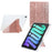 For iPad mini (2024)  /  (2021) Case Y-Fold Stand Glitter Leather TPU Acrylic Clear Tablet Cover - Rose Gold - 1