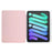 For iPad mini (2024)  /  (2021) Case Y-Fold Stand Glitter Leather TPU Acrylic Clear Tablet Cover - Rose Gold - 3
