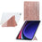 Tablet Case For Samsung Galaxy Tab S10 FE  /  S9 FE  /  S9 Y-Fold Stand Glitter Leather TPU Acrylic Clear Cover - Rose Gold - 1