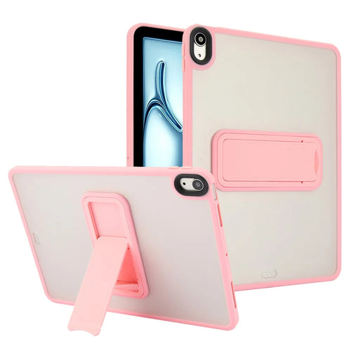 For iPad Air 13 (2026) / (2025) / (2024) Case with Kickstand TPU + PC Skin-Touch Tablet Cover - Pink - 1