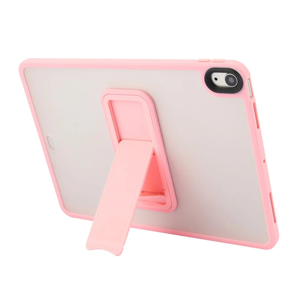 For iPad Air 13 (2026) / (2025) / (2024) Case with Kickstand TPU + PC Skin-Touch Tablet Cover - Pink - 2