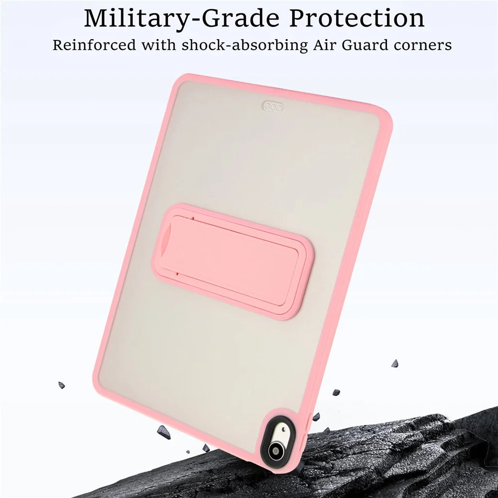 For iPad Air 13 (2026) / (2025) / (2024) Case with Kickstand TPU + PC Skin-Touch Tablet Cover - Pink - 6
