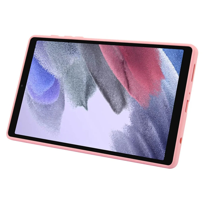 For Samsung Galaxy Tab A7 Lite 8.7-inch Case with Kickstand TPU + PC Skin-Touch Tablet Cover - Pink - 3