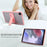 For Samsung Galaxy Tab A7 Lite 8.7-inch Case with Kickstand TPU + PC Skin-Touch Tablet Cover - Pink - 7