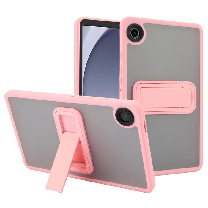 For Samsung Galaxy Tab A9 Case with Kickstand TPU + PC Skin-Touch Tablet Cover - Pink - 1