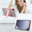 For Samsung Galaxy Tab A9 Case with Kickstand TPU + PC Skin-Touch Tablet Cover - Pink - 7