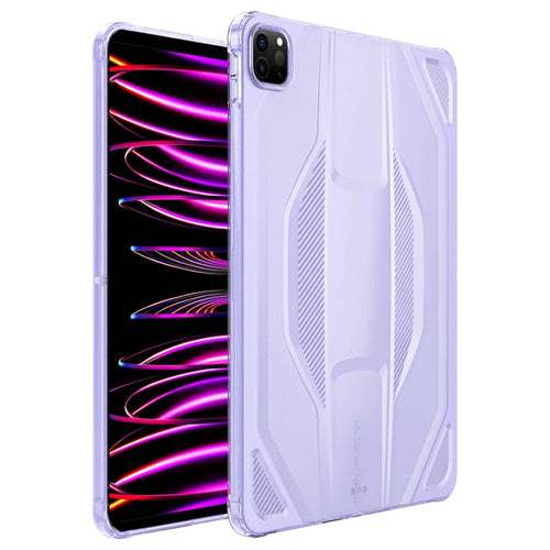 For iPad Pro 11 (2025) / 11 (2024) Case Anti Drop Clear TPU Tablet Cover - Transparent Purple - 1