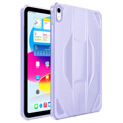 For iPad (2025) / iPad 10.9 (2022) Case Anti Drop Clear TPU Tablet Cover - Transparent Purple - 1