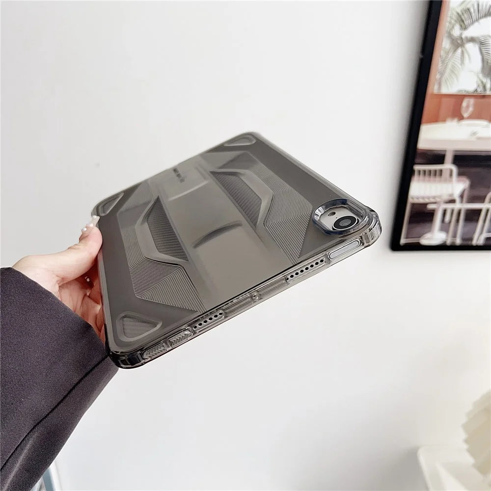For iPad mini (2024) / (2021) Case Anti Drop Clear TPU Tablet Cover - Transparent Black - 5
