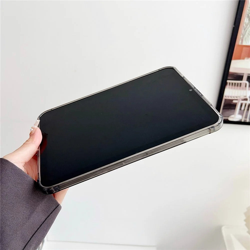 For iPad mini (2024) / (2021) Case Anti Drop Clear TPU Tablet Cover - Transparent Black - 6