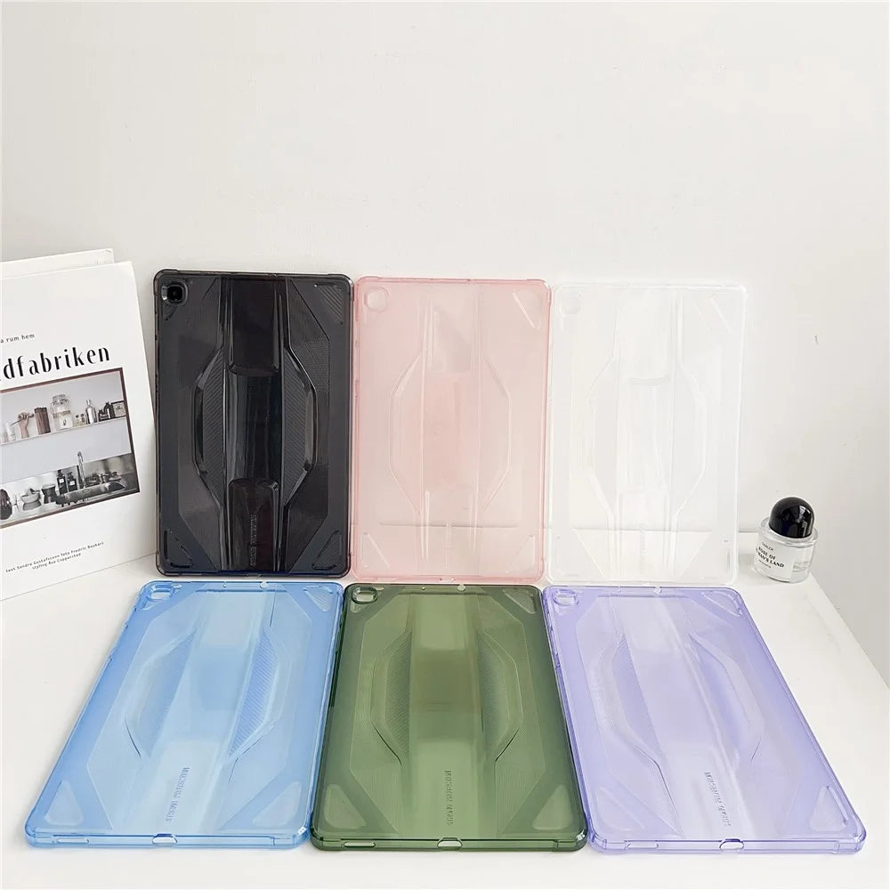 For Samsung Galaxy Tab S6 Lite (2024) / (2022) / (2020) Case Anti Drop Clear TPU Tablet Cover - Transparent Black - 3