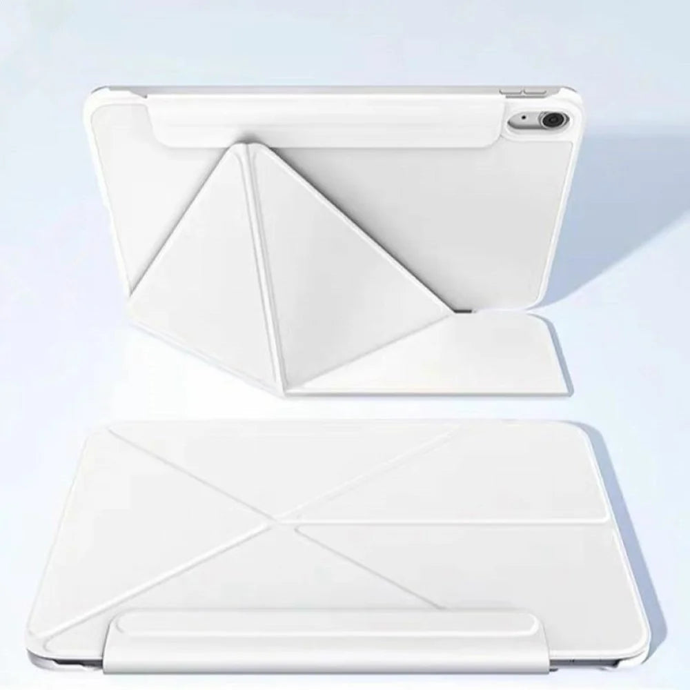 For iPad mini (2024) / (2021) Case Double-Sided Magnetic Closure Leather Smart Tablet Cover - Beige - 4