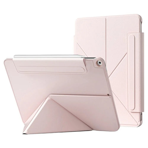 Smart Tablet Case For iPad 10.2 (2021) / (2020) / (2019) Double-Sided Magnetic Closure Leather Cover - Pink - 1