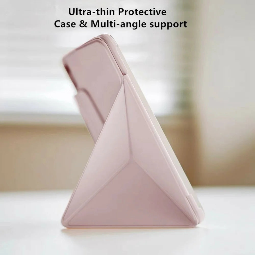Smart Tablet Case For iPad 10.2 (2021) / (2020) / (2019) Double-Sided Magnetic Closure Leather Cover - Pink - 4