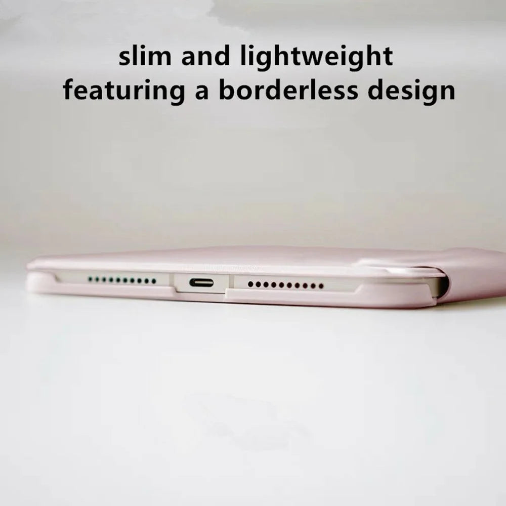 Smart Tablet Case For iPad 10.2 (2021) / (2020) / (2019) Double-Sided Magnetic Closure Leather Cover - Pink - 5