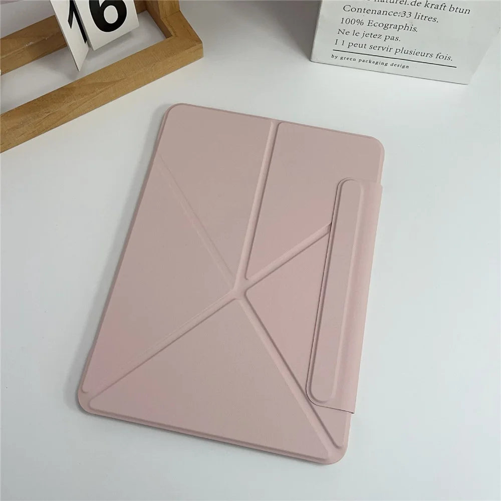 Smart Tablet Case For iPad 10.2 (2021) / (2020) / (2019) Double-Sided Magnetic Closure Leather Cover - Pink - 6