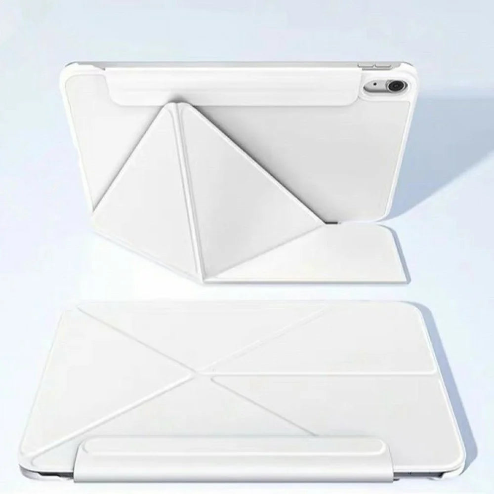 For iPad Air 11 (2026) / (2025) / (2024) Case Double-Sided Magnetic Closure Leather Smart Tablet Cover - White - 4