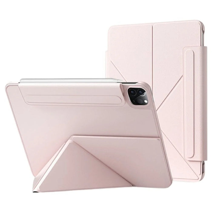 For iPad Pro 13 (2025) / 13 (2024) Case Double-Sided Magnetic Closure Leather Smart Tablet Cover - Pink - 1