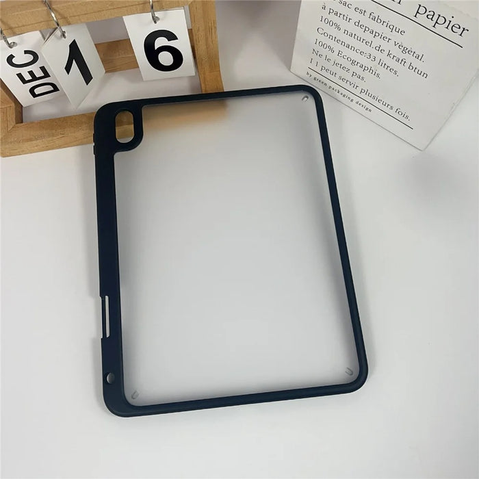 For iPad Air 11 (2026) / (2025) / (2024) Case Acrylic + PC Matte Tablet Cover with Pencil Holder - Black - 3