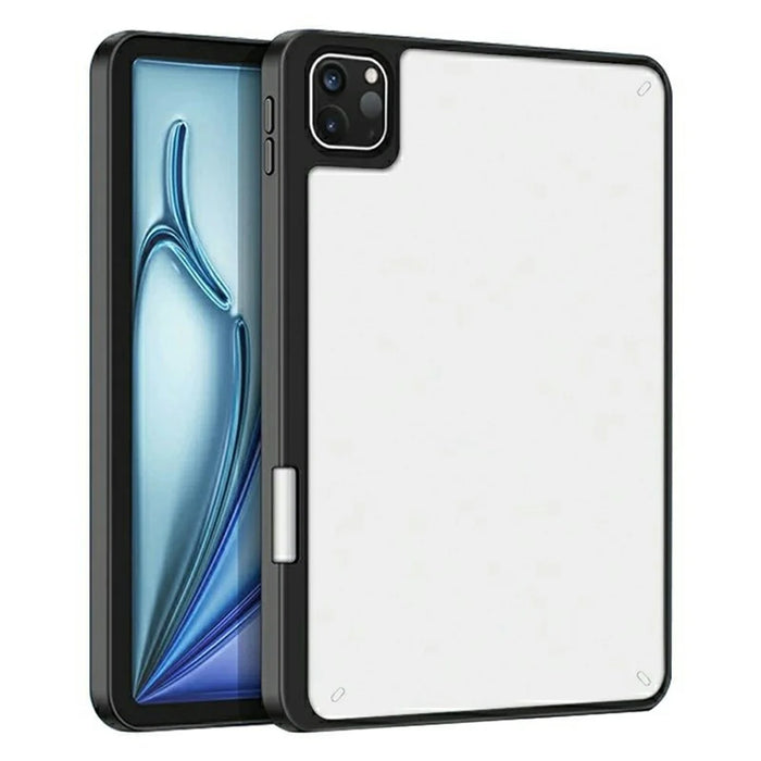 For iPad Pro 13 (2025) / 13 (2024) Case Acrylic + PC Matte Tablet Cover with Pencil Holder - Black - 1