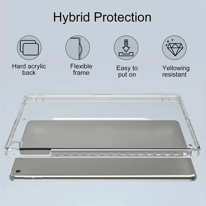 Tablet Case For iPad 9.7-inch (2018) / (2017) / Air 2 / Air (2013) , Corner Protection Clear Acrylic + TPU Cover - 2