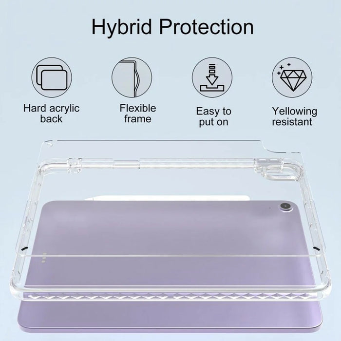 For iPad Air 11 (2026) / (2025) / (2024) Case Corner Protection Clear Acrylic + TPU Tablet Cover - 2