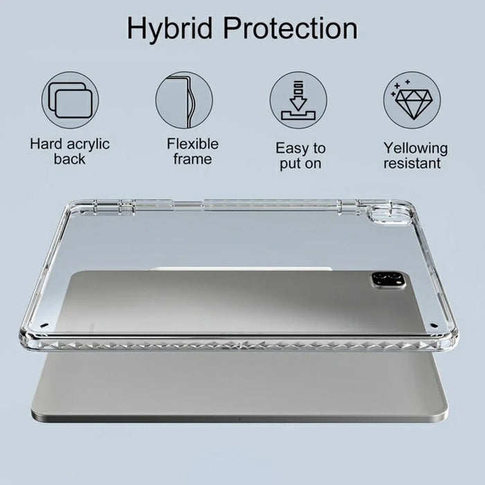 For iPad Pro 13 (2025) / 13 (2024) Case Corner Protection Clear Acrylic + TPU Tablet Cover - 4