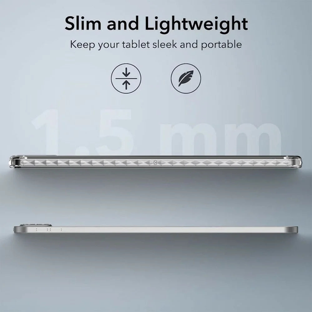 Tablet Case For iPad Air 13 (2026) / (2025) / (2024) / Pro 12.9 (2022) / (2021) / (2020) / (2018) , Corner Protection Clear Acrylic + TPU Cover - 2