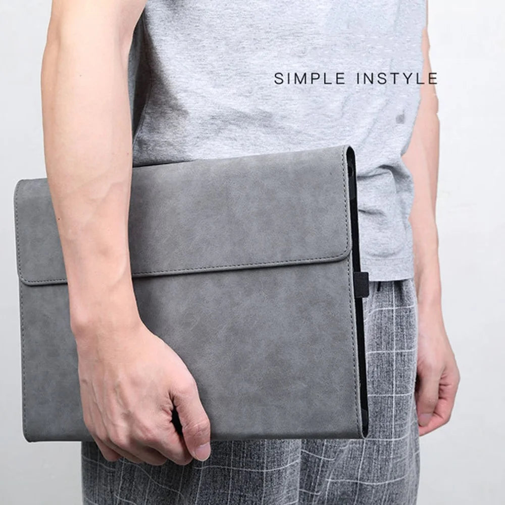 Tablet Case For Microsoft Surface Pro 7  /  6  /  5  /  4 Magnetic Clasp Folding Stand PU Leather Cover - Black - 6