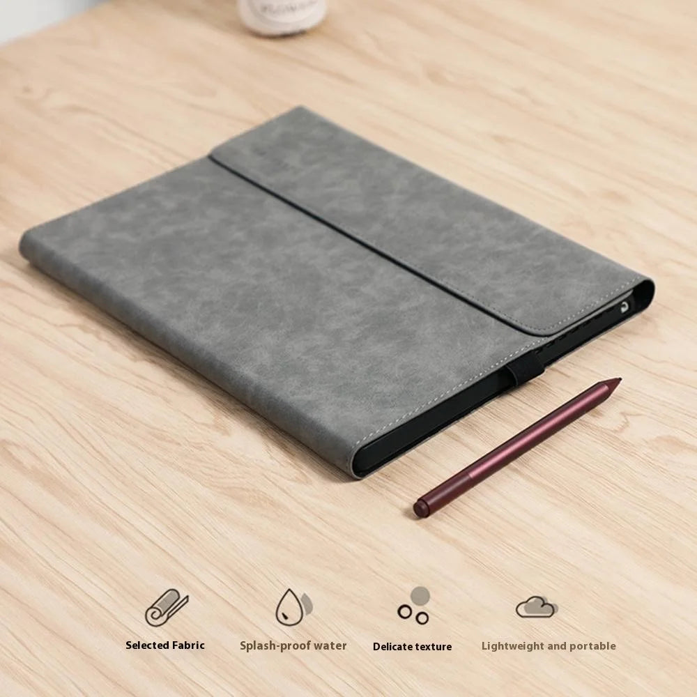 Tablet Case For Microsoft Surface Pro 7  /  6  /  5  /  4 Magnetic Clasp Folding Stand PU Leather Cover - Black - 7