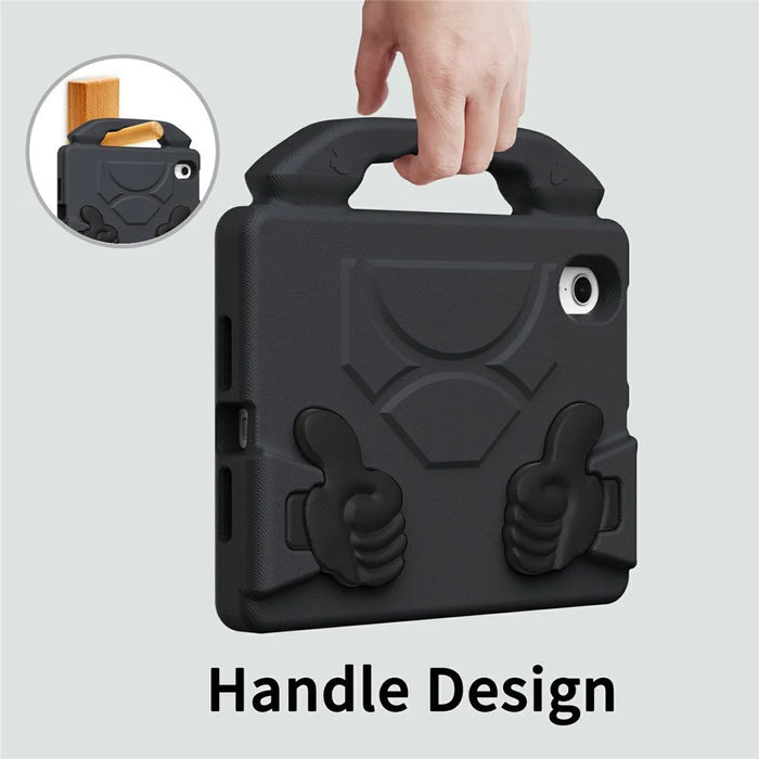 For iPad mini (2024)  /  (2021) Case Ultra-Soft EVA Thumb Kickstand Tablet Cover - Black - 4
