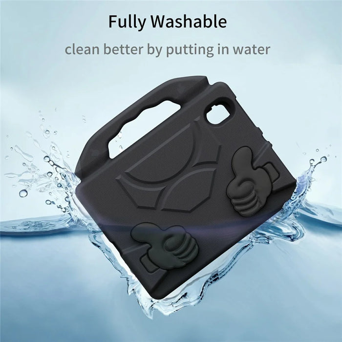 For iPad mini (2024)  /  (2021) Case Ultra-Soft EVA Thumb Kickstand Tablet Cover - Black - 5
