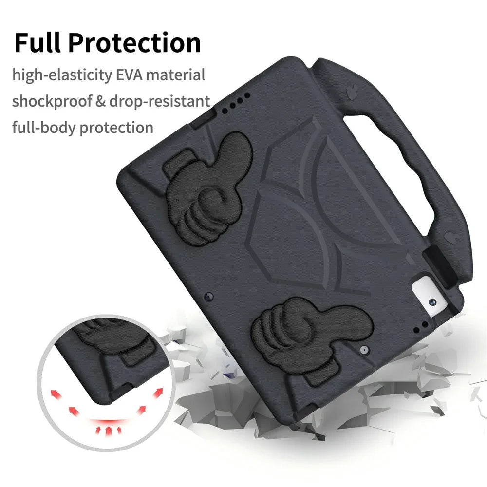 Ultra-Soft EVA Case For iPad 10.2 (2021)  /  (2020)  /  (2019)  /  Air 10.5 inch (2019) Thumb Kickstand Tablet Cover - Black - 3