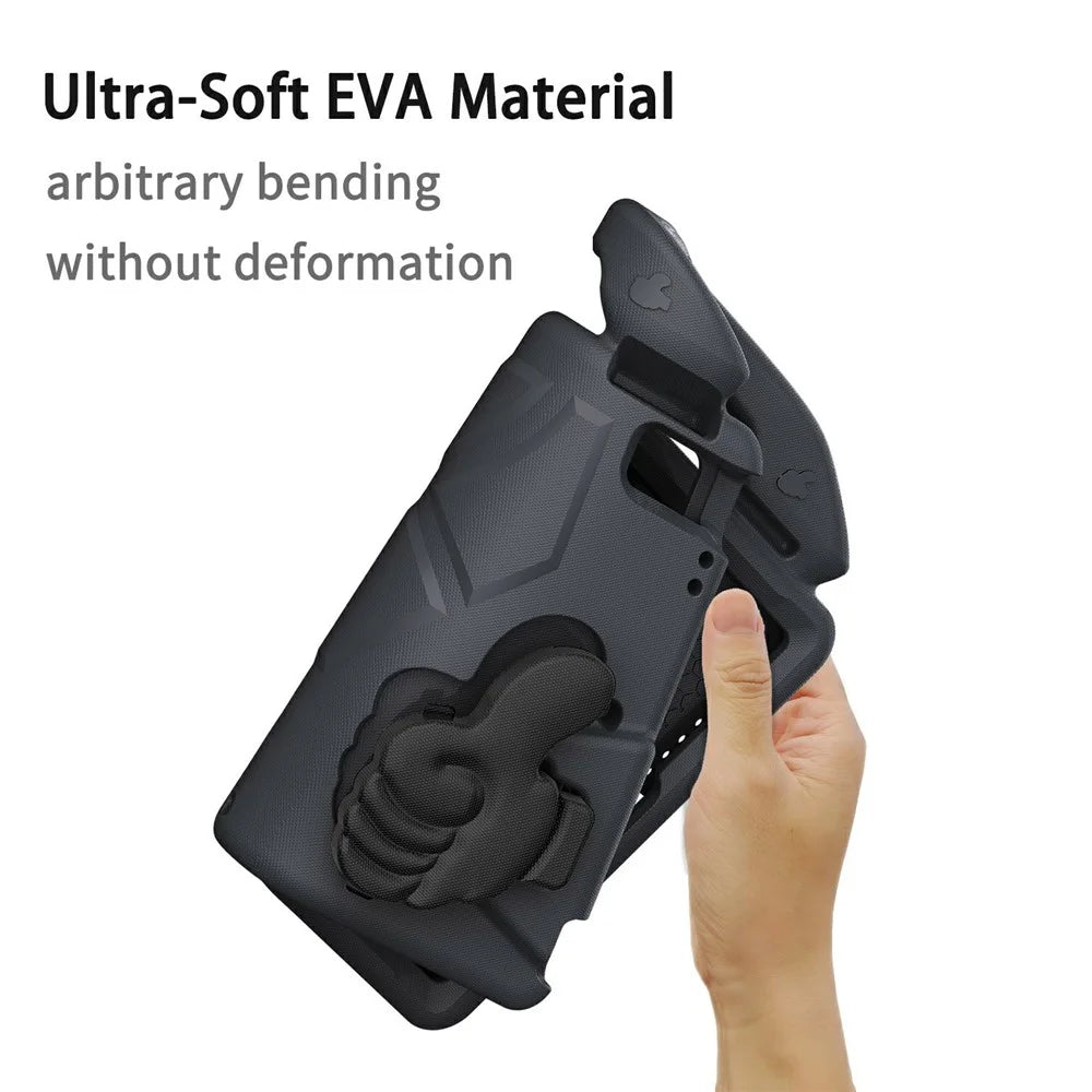 Ultra-Soft EVA Case For iPad 10.2 (2021)  /  (2020)  /  (2019)  /  Air 10.5 inch (2019) Thumb Kickstand Tablet Cover - Black - 6