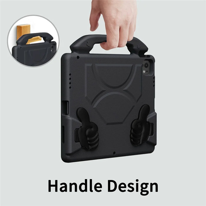 Ultra-Soft EVA Thumb Kickstand Tablet Case For iPad Air 13 (2026) / (2025) / (2024) / Pro 13 (2025) / 13 (2024) / Pro 12.9 (2022) / (2021) / (2020) / (2018) - Black - 4