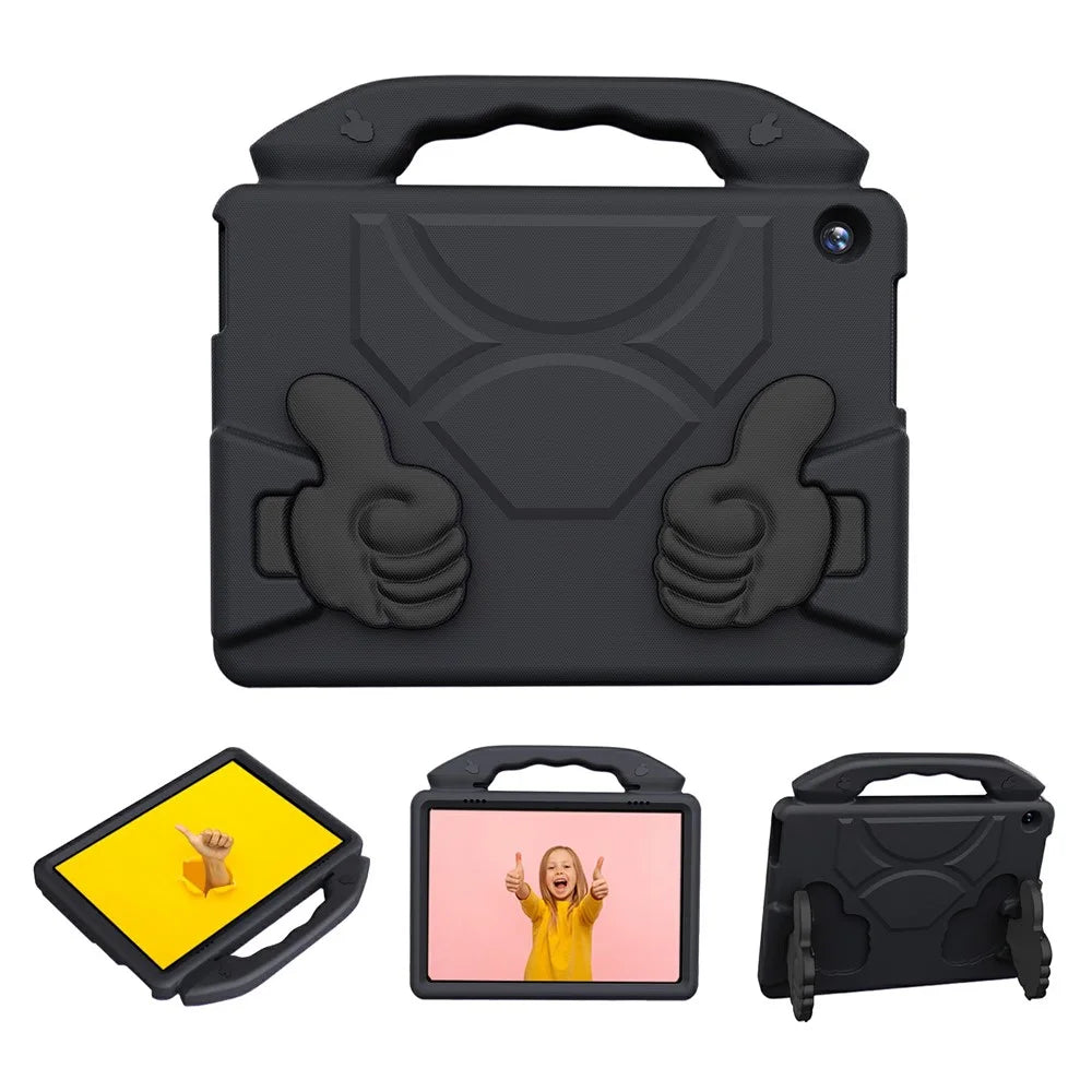 For Lenovo Tab M10 TB-X605F  /  TB-X505 Case Ultra-Soft EVA Thumb Kickstand Tablet Cover - Black - 2