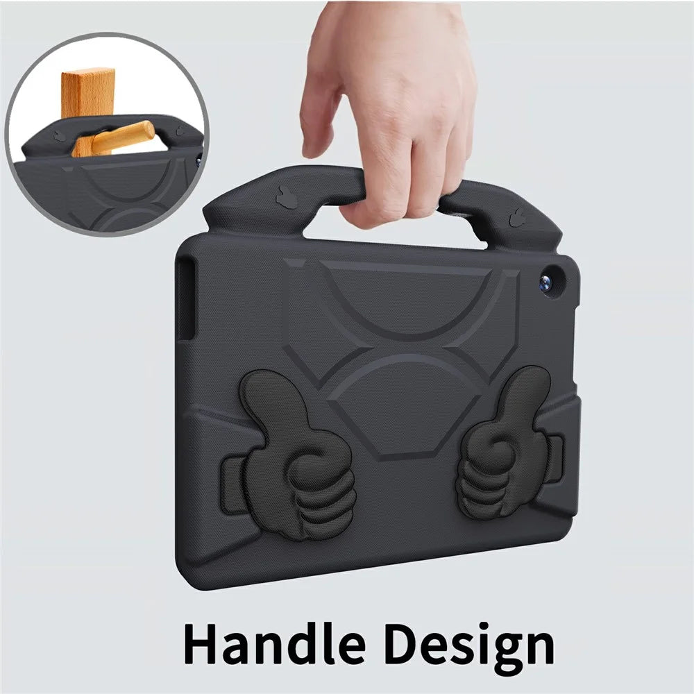 For Lenovo Tab M10 TB-X605F  /  TB-X505 Case Ultra-Soft EVA Thumb Kickstand Tablet Cover - Black - 4