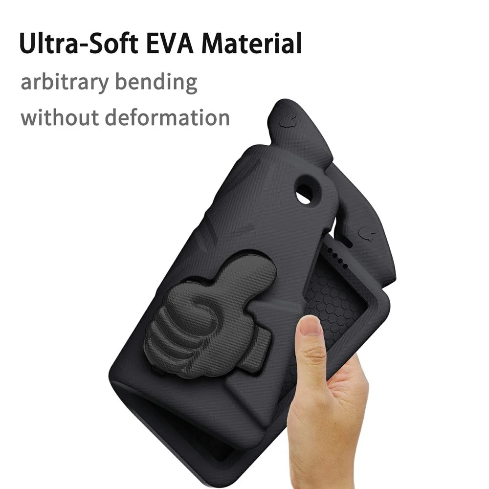 For Lenovo Tab M10 TB-X605F  /  TB-X505 Case Ultra-Soft EVA Thumb Kickstand Tablet Cover - Black - 6