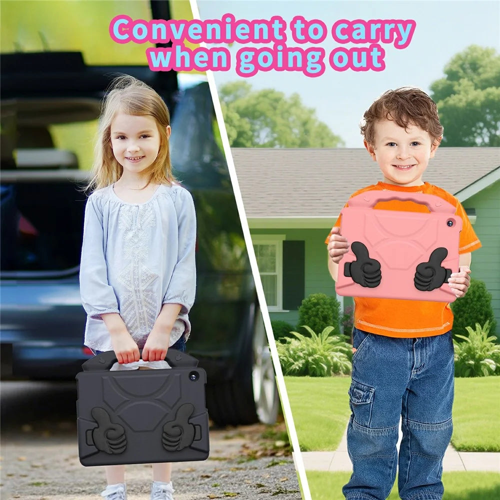 For Lenovo Tab M10 TB-X605F  /  TB-X505 Case Ultra-Soft EVA Thumb Kickstand Tablet Cover - Black - 7