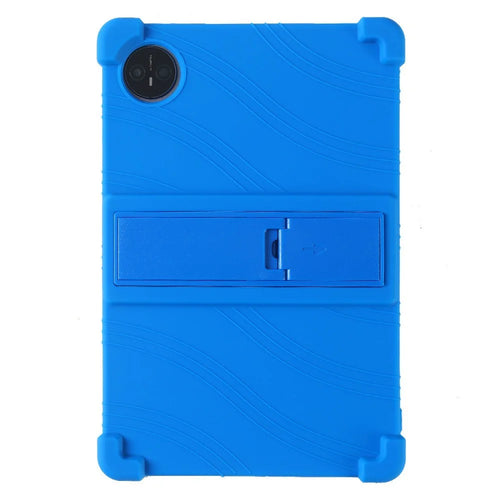 For Doogee Tab A9 Pro  /  A9 Silicone Case with Kickstand Rugged Protective Cover - Dark Blue - 1