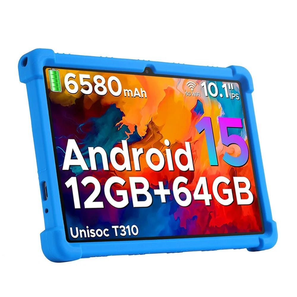 For Doogee Tab A9 Pro  /  A9 Silicone Case with Kickstand Rugged Protective Cover - Dark Blue - 3